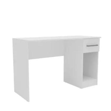 Imagem de Mesa Escrivaninha com Gaveta e Espaço para Computador Office 120cm Cor Branco - Mademóvel