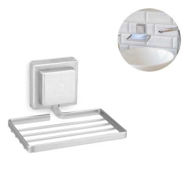 Imagem de Saboneteira De Parede Suporte Para Sabonete Sem Furo 3m Aço Cromado - 