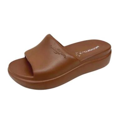 Imagem de Chinelo Feminino Slide Conforto Leve Marshmallow Piccadilly, Chocolate