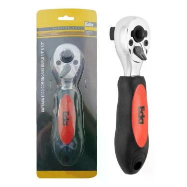 Imagem de Chave Catraca Toco Reversível Encaixe 1/4 E 1/2 Eda-0De