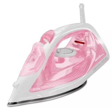 Imagem de Ferro de Passar a Vapor Britania Branco/Rosa 26 Saidas de Vapor 127V 1200W