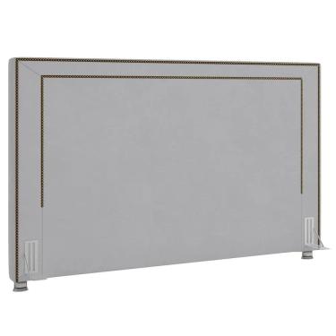 Imagem de Cabeceira Cama Box Casal King 195cm Mali Z37 Veludo Cinza - Mpozenato