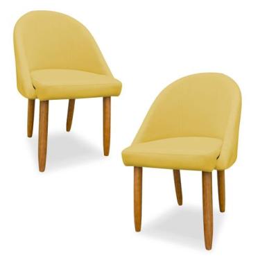 Imagem de Kit 2 Cadeiras Poltrona Lua Decorativas  Design Moderno para Jantar e 