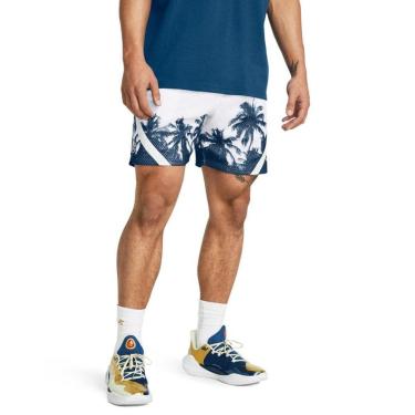 Imagem de Shorts de Treino Masculino Under Armour Curry Mesh 3 M Azul-Masculino