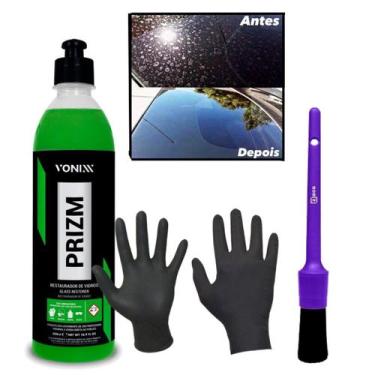 Imagem de Kit Prizm Vonixx 500ml + Luva + Pincel - Restaurador de Vidros Externo