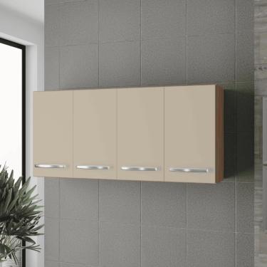 Imagem de Armário Suspenso 4 Portas Para Cozinha Savana Off White