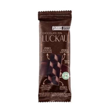 Imagem de Chocolate 70% Cacau Zero Açúcar Luckau 20g