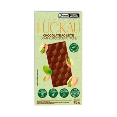 Imagem de Chocolate ao Leite com Pistache Zero Açúcar Luckau 75g