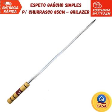 Imagem de Espeto Gaúcho Simples para Churrasco 85cm - Grilazer