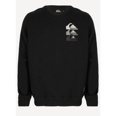 Imagem de Moletom Quiksilver Care Three Logo Preto P-Masculino