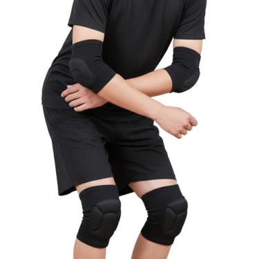 Imagem de Kit Cotoveleira e Joelheira Antiimpacto Vôlei Futsal Handball o Par Un