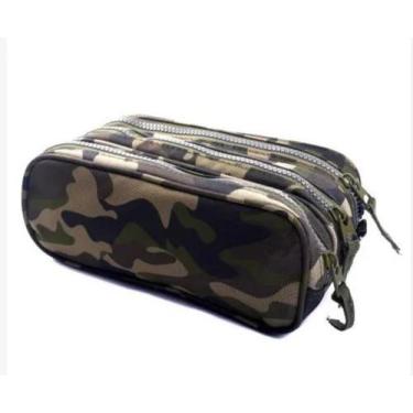 Imagem de Estojo Escolar Triplo Preto Estojos Kids Volta Aulas - NOSE WASH, verd