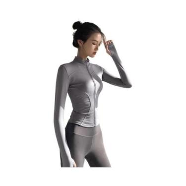 Imagem de Jaqueta De Yoga Feminina De Secagem Rápida Com Manga Longa, Proteção S