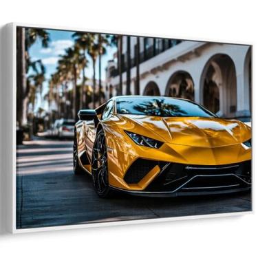 Imagem de Quadro decorativo Carro Esportivo Brilhando Sob o Sol Tropical - Art C
