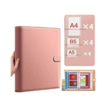 Imagem de Organizador De Couro A4 Para Documentos, Caderno De Viagem, Diário, Ma