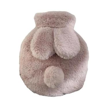 Imagem de Bolsa De Água Quente De Pelúcia De Coelho Fofa De 300ML Com Capa, Aque