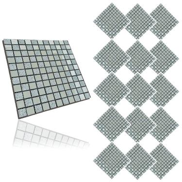 Imagem de Pastilha De Vidro Adesiva Kit 15 Uni Parede Cozinha Banheiro Sala Decorativa Facil Aplicacao Moderna Requintado Reforma