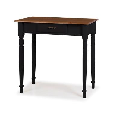 Imagem de Aparador para Sala em Madeira Maciça 1 Gavetas 634 Linz Móveis - Preto/Imbuia Glazer