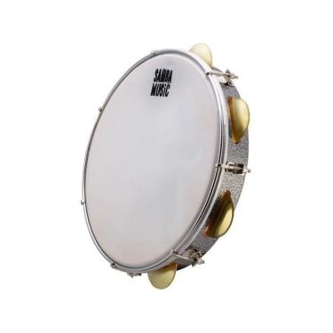 Imagem de Pandeiro PHX Mad. PVC Titanium 7 AF.C/ Pele Leitosa 10