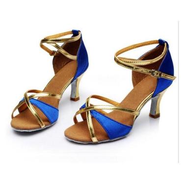 Imagem de Sapatos de dança latina leves e confortáveis com salto alto, tamanho 3