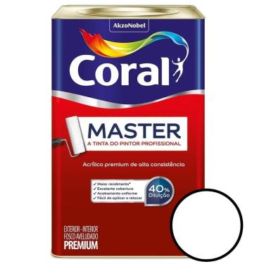 Imagem de Tinta Acrílica Master 18 Litros Branco - 5902214 - CORAL
