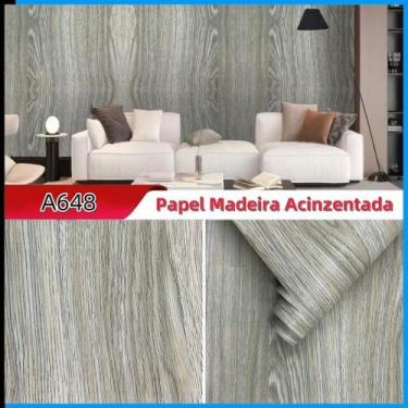 Imagem de Papel Adesivo Madeira para Envelopamento 10 Metros ideal para Moveis, 