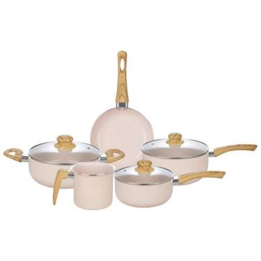 Imagem de Jogo de Panelas Bianchini Revestimento Cerâmico Antiaderente de Alumín