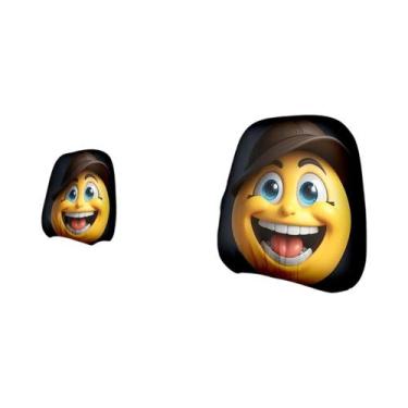 Imagem de Capas Para Apoio De Cabeça De Carro Happy Soybean Man, 2 Peças, Retrát
