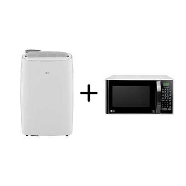Imagem de Combo LG Ar Portátil 127V  + Micro-ondas Solo 30L com revestimento EasyClean 127V - LP1419IVSI.MS3091