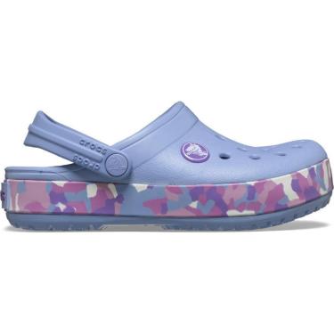 Imagem de Sandália Crocs Crocband Glow Confetti Band Clog T Blue Haze/Multi-Unissex
