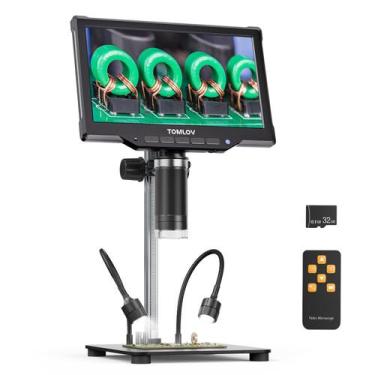Imagem de Microscópio Digital TOMLOV DM10 10,1" 1200X 16MP com Tela LCD