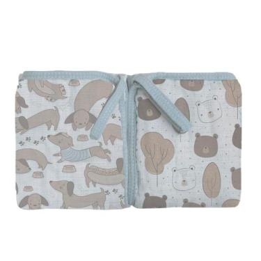 Imagem de Kit 2 Panos de Boca Bebê Luxo Soft Estampado Super Absorvente E Macia 