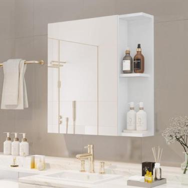 Imagem de Espelheira Liz Suspensa Para Banheiro Closet Porta e Nichos LIZ BRANCO
