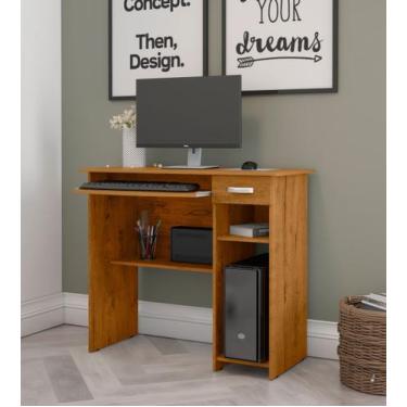 Imagem de Mesa Computador Quarto Escritorio Viena 1 Gav - EJ Móveis, Freijo