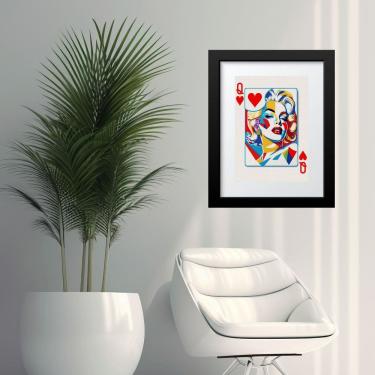 Imagem de Quadro Marilyn Monroe Carta Baralho - 60x48cm