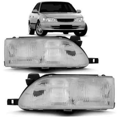 Imagem de Par Farol Corolla 1993 1994 1995 1996 1997 Foco Duplo - TYC