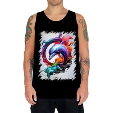 Imagem de Camiseta Regata Golfinho Inteligência Arte Pintura 10 - Kasubeck Store