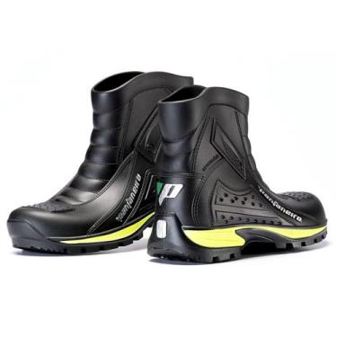 Imagem de Bota Chuva Moto Pvc Impermeável Cores Motoqueiro Pantaneiro, Amarelo, 