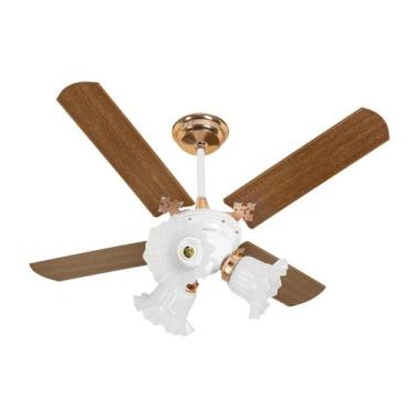 Imagem de Ventilador De Teto New Zeta 4 Pás Mg de MDF Branco/Cobre 127v - Venti 
