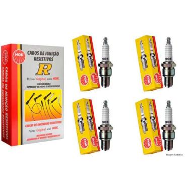 Imagem de Kit Cabo E 4 Vela Ignicao - Celta 1.0 8V 2006 A 2009 - Sc-G73 / Br8Es-