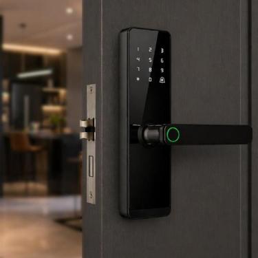 Imagem de Fechadura Digital Inteligente Stark Handle Embutir Wi-FI Biometria Pre