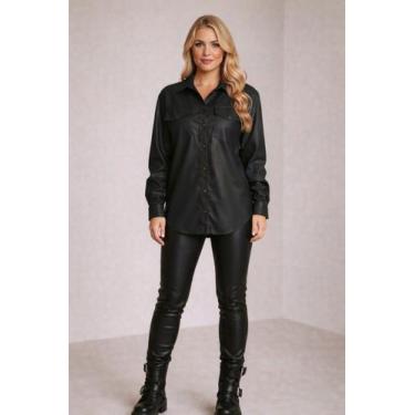Imagem de Camisa em material sintético Mini Vesti Cor:PretoTamanho:P, Preto, P
