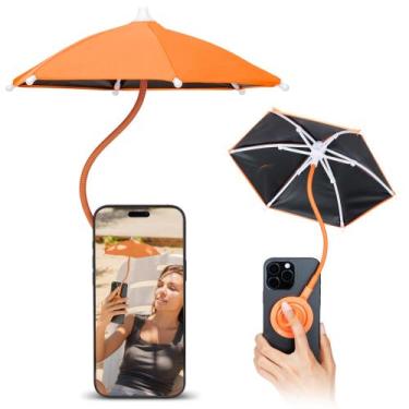 Imagem de Guarda-chuva de telefone Kiorafoto UPF 45+ Magnético Anti-UV Laranja