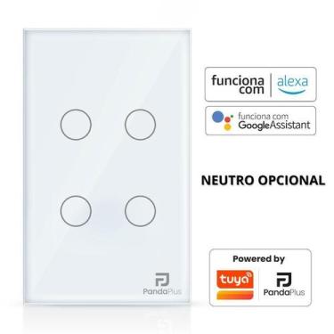 Imagem de Interruptor Inteligente Sem Fio Neutro 1, 2, 3 ou 4 Botões Touch Panda