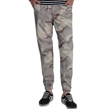 Imagem de Calças Match Masculinas Chino Jogger 36 Beige Camo