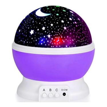 Imagem de Luminária Projetor Abajur Estrelas Galaxy 360º Star Master