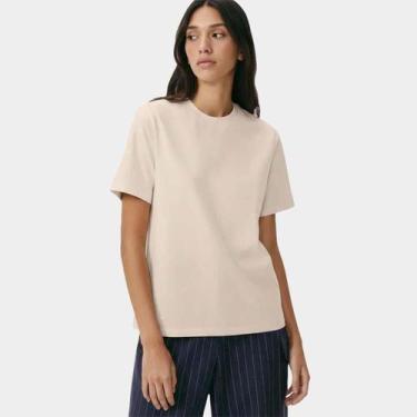 Imagem de Camiseta Hering Básica Feminina, Bege claro, G
