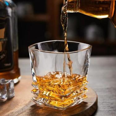 Imagem de Jogo 6 Copos Whisky Vidro Licor Luxuoso Sofisticado 300ml - Vacheron