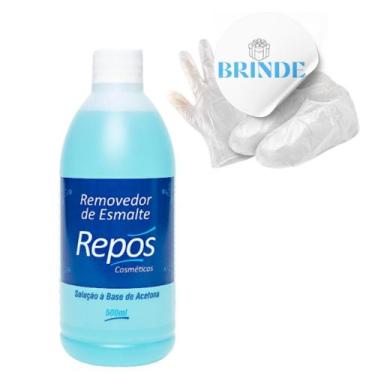 Imagem de Removedor de Esmalte Repos 500ml Com Acetona Profissional