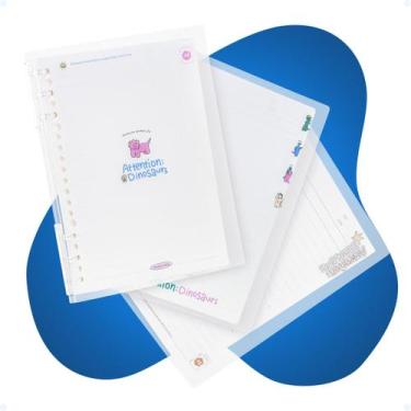 Imagem de Fichário Caderneta A5 Caderno C/ Capa Transparente Feminino - Hxt